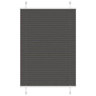 Плиссированная рулонная штора черная 90x100 см, ширина ткани 89,4 см, полиэстер