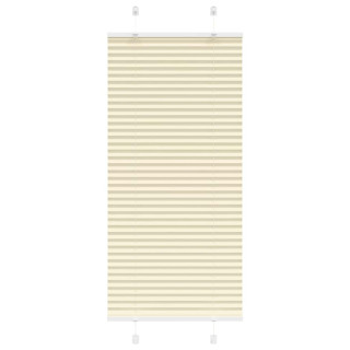 Плиссированная штора кремовая 60x150 см, ширина ткани 59,4 см, полиэстер