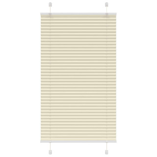 Плиссированная штора кремового цвета 75x100 см, ширина ткани 74,4 см, полиэстер