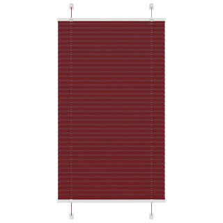 Плиссированная штора бордово-красная 80x150 см, ширина ткани