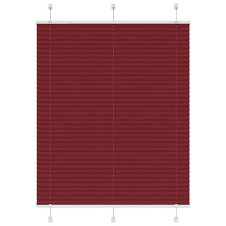 Плиссированная штора бордового цвета 110x150 см, ширина ткани