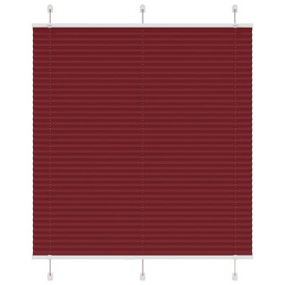 Плиссированная штора бордового цвета 120x100 см, ширина ткани