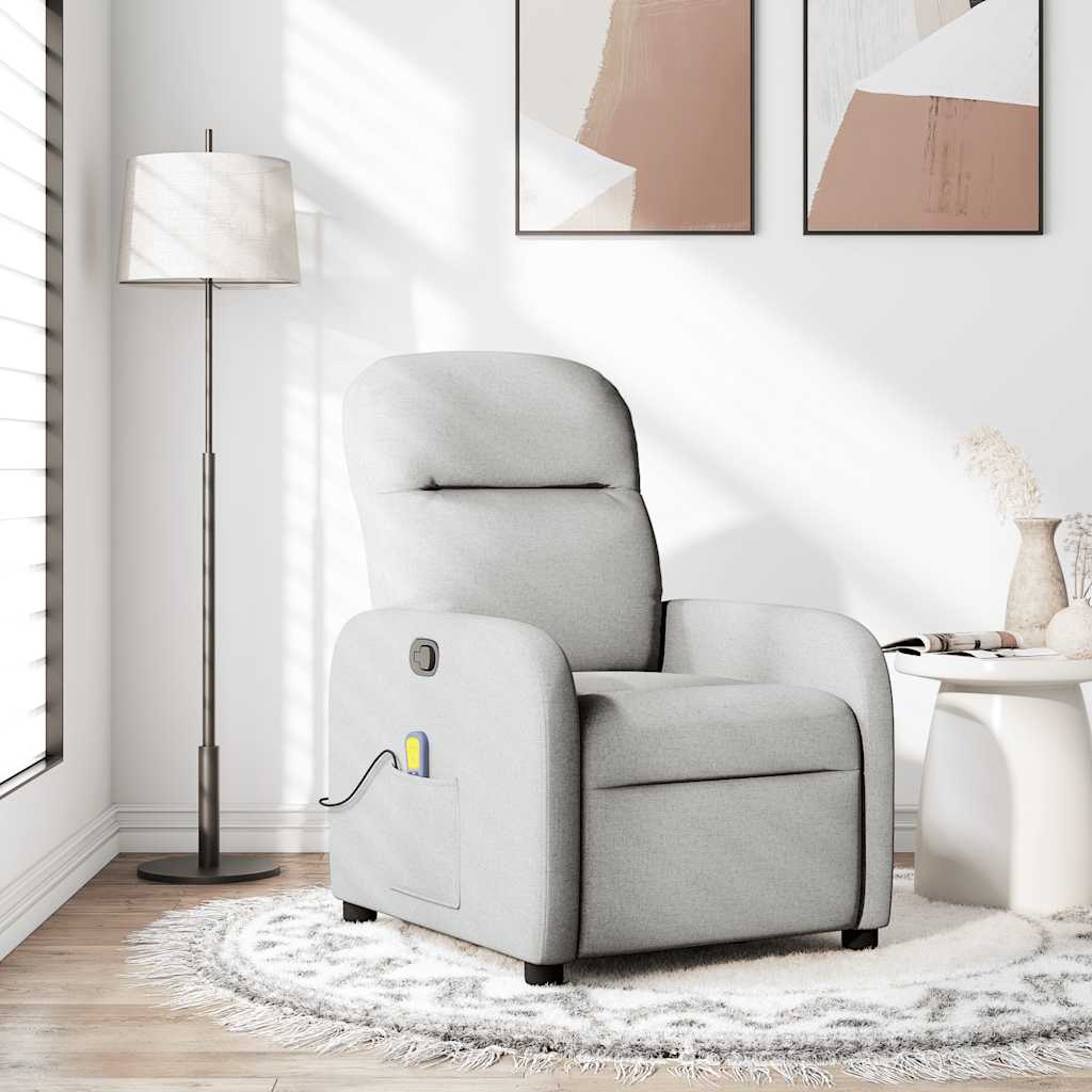 Massage Recliner Tool Cloud Grey Fabric