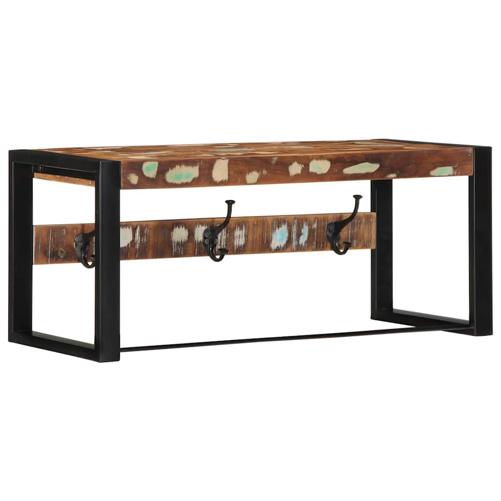 mitmevärviline riidenagi 80x35x35 cm taaskasutatud täispuit