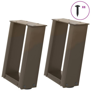 kohvilaua jalad U-kujulised 2 tk, naturaalne teras, 30 x (30-31) cm, teras