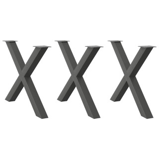 söögilaua jalad, 3 tk, X-kujulised, antratsiithall, 90 x (72–73) cm, teras