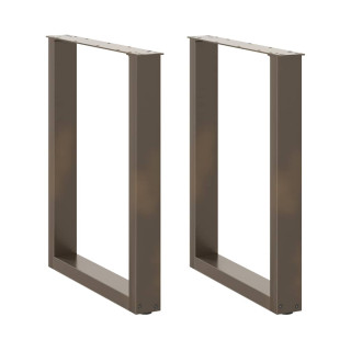 U-образные ножки для обеденного стола, 2 шт., натуральная сталь, 60 x (72–73) см, сталь