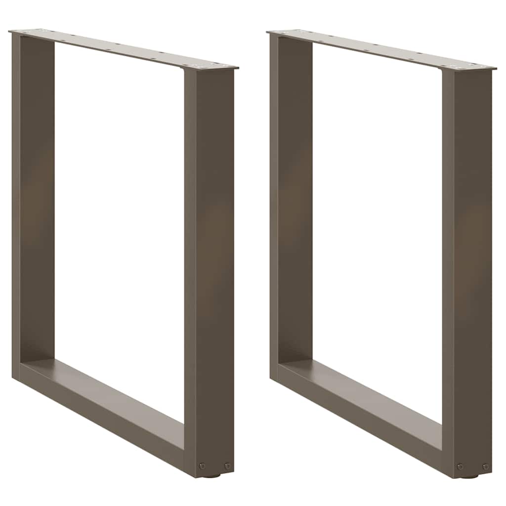 U-образные ножки для обеденного стола, 2 шт, натуральная сталь, 80 x (72–73) см, сталь