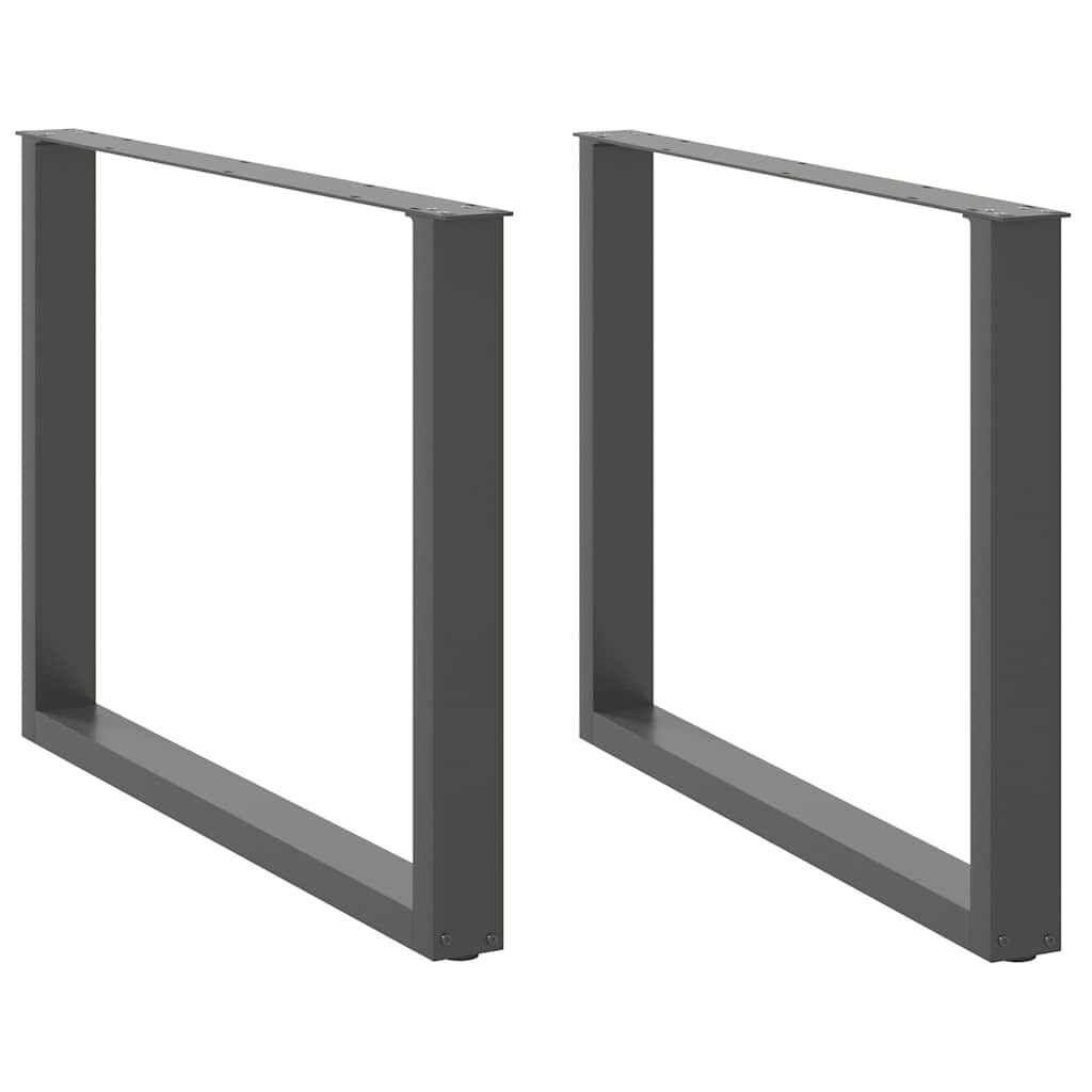 U-образные ножки для обеденного стола, 2 шт, антрацитовый серый, 100 x (72-73) см, сталь