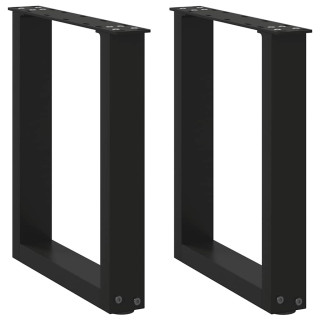 kohvilaua jalad U-kujulised 2 tk mustad 28 x (42-43) cm terasest