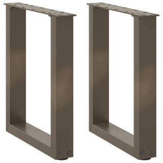 kohvilaua jalad U-kujulised 2 tk, naturaalne teras, 28 x (42–43) cm, teras