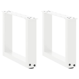 diivanilaua jalad U-kujulised 2 tk Valge 40x(30-31) cm Teras