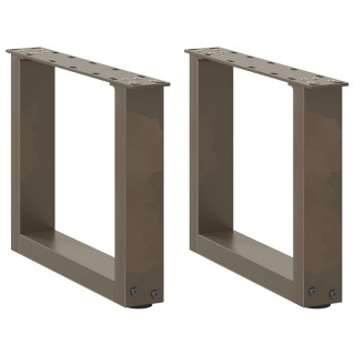 kohvilaua jalad U-kujulised 2 tk, naturaalne teras, 30 x (30-31) cm, teras