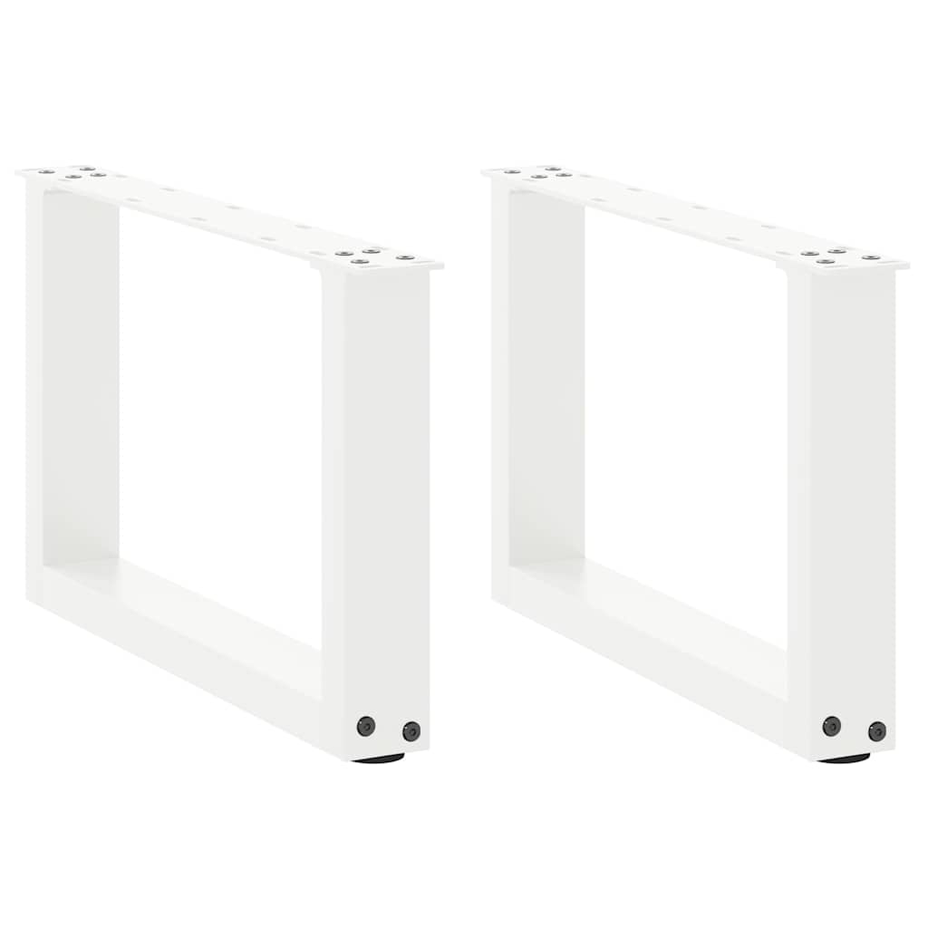 U-образные ножки для кофейного столика, 2 шт., белые, 50 x (30-31) см, стальные