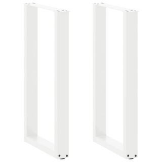 Ножки журнального столика, П-образные, 2 шт., белые, 50x(90-91) см, сталь