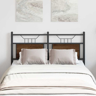 изголовье из коричневого дуба 120 см искусственное дерево и сталь