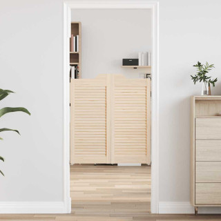 распашные двери, ламель, конструкция 2-парная 90x80 см массив сосны