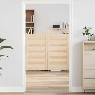 распашные двери, ламель, конструкция 2 пары 90x100 см массив сосны