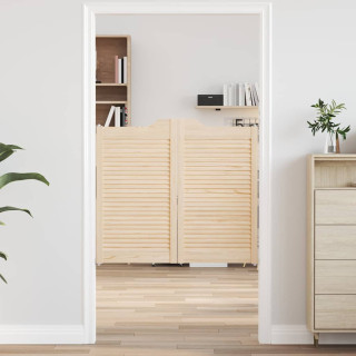 распашные двери, ламель, конструкция 1-парная 90x100 см массив сосны