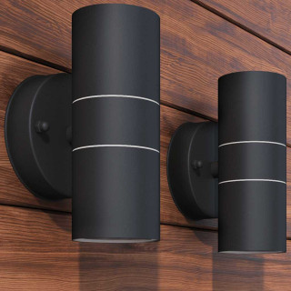 LED-valgustid õue 2 tk, roostevaba teras, üles/alla suunatud