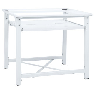 pesumasina alus väljatõmmatava riiuliga, valge