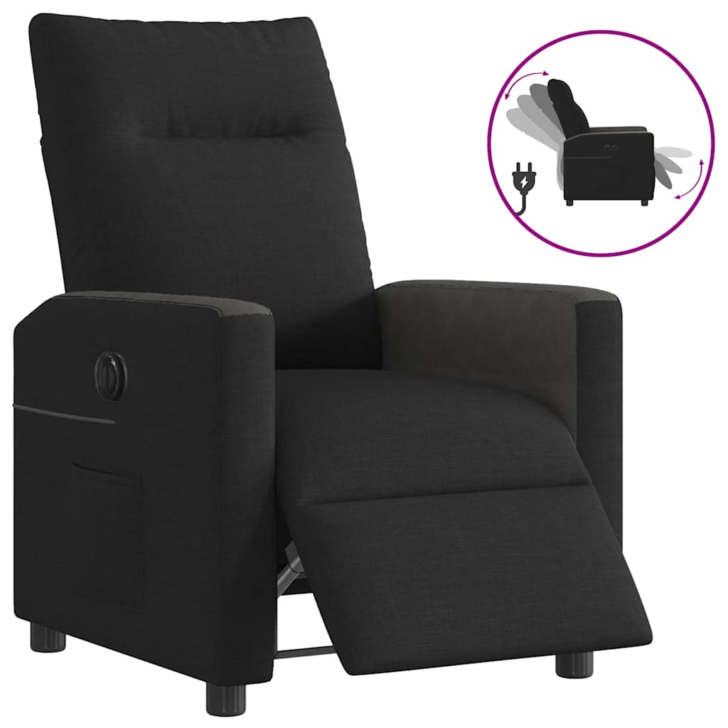 elektriline tugitool, must, kangas