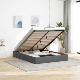 Каркас пуфа без матраса, темно-серый, 140x200 см, ткань