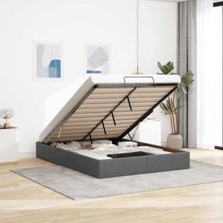 Каркас пуфа без матраса, темно-серый, 140x190 см, ткань