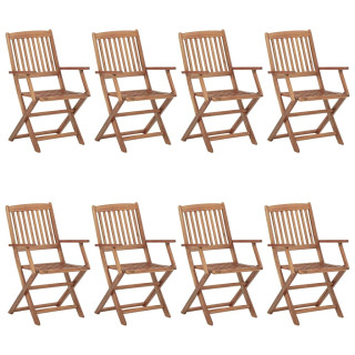 Складные садовые стулья, 8 шт, акация