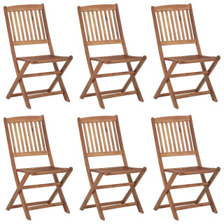 Складные садовые стулья, 6 шт, акация