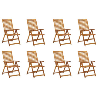 Складные садовые стулья 8 шт из акации