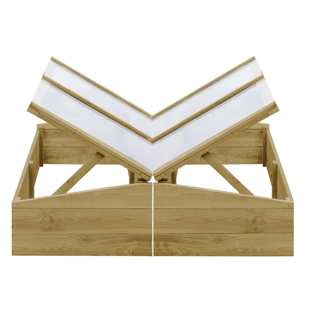 kasvuhooned 2 tk, immutatud männipuit 100x50x35 cm