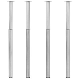 Телескопические ножки для стола, 4 шт, матовый никель, 710–1100 мм