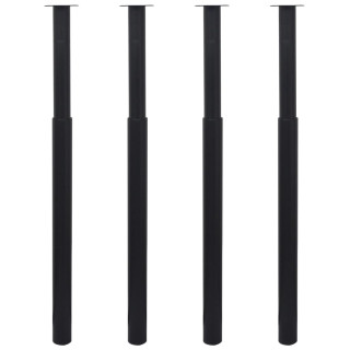 Телескопические ножки для стола, 4 шт, черные, 710–1100 мм