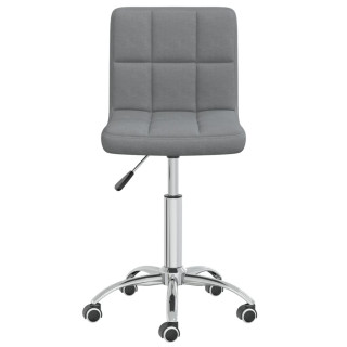 Вращающийся обеденный стул, светло-серый, ткань
