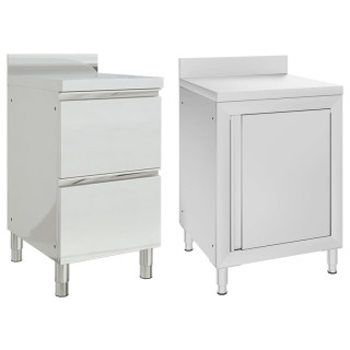 коммерческие кухонные шкафы 2 шт, нержавеющая сталь