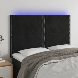 LED-voodipeats, must, 144x5x118/128 cm, samet