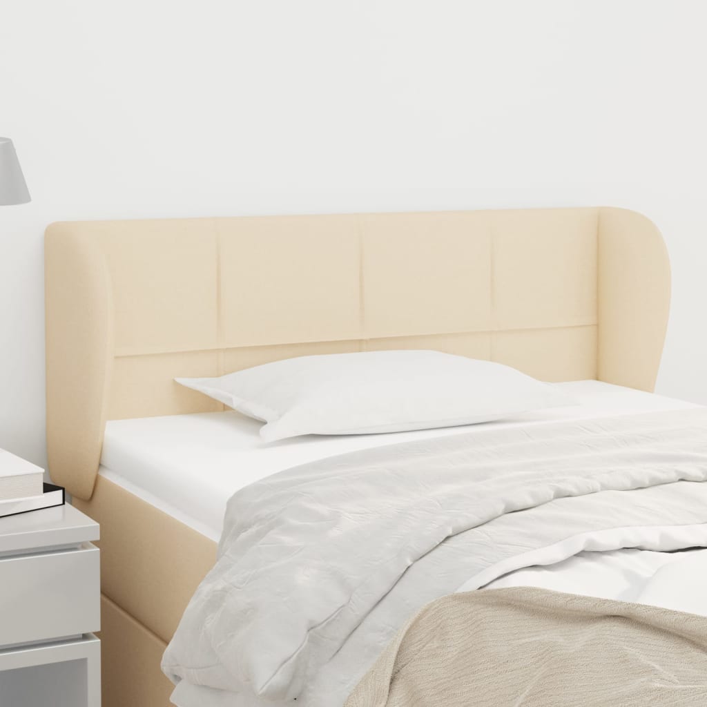 voodipeats servadega, kreemjas, 93 x 23 x 78/88 cm, kangas