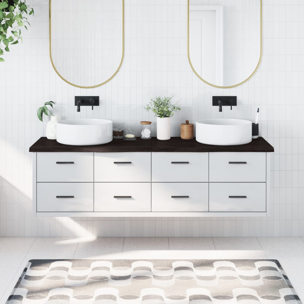 vannitoa tasapind, tumepruun, 180x50x(2-4)cm töödeldud täispuit