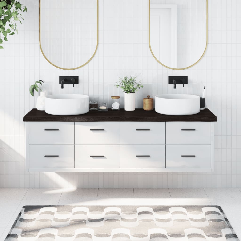 vannitoa tasapind, tumepruun, 180x60x(2-6)cm töödeldud täispuit