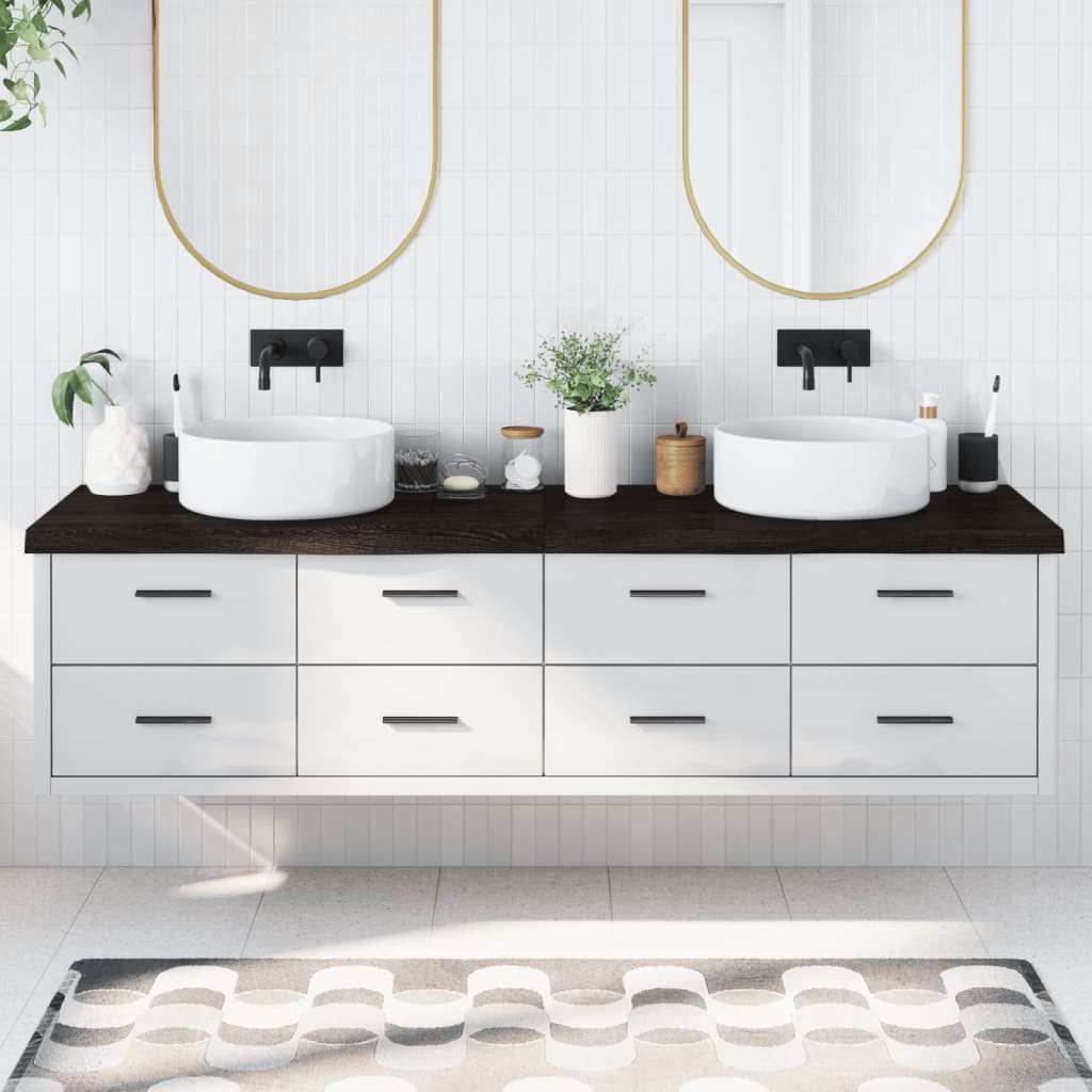 vannitoa tasapind, tumepruun, 200x60x(2-6)cm töödeldud täispuit