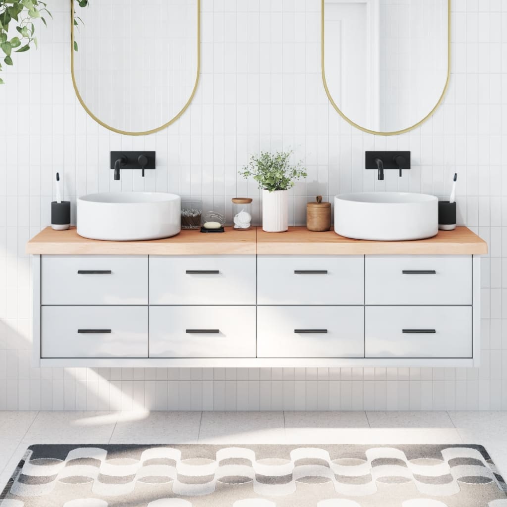 vannitoa töötasapind, 180 x 60 x (2-6) cm, töötlemata täispuit