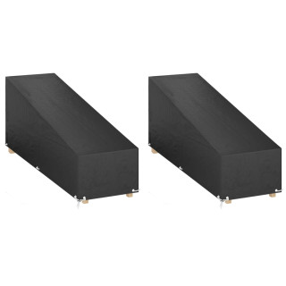 Чехлы для шезлонгов 2 шт, с 12 петлями, 205x75x40/70 см, PE