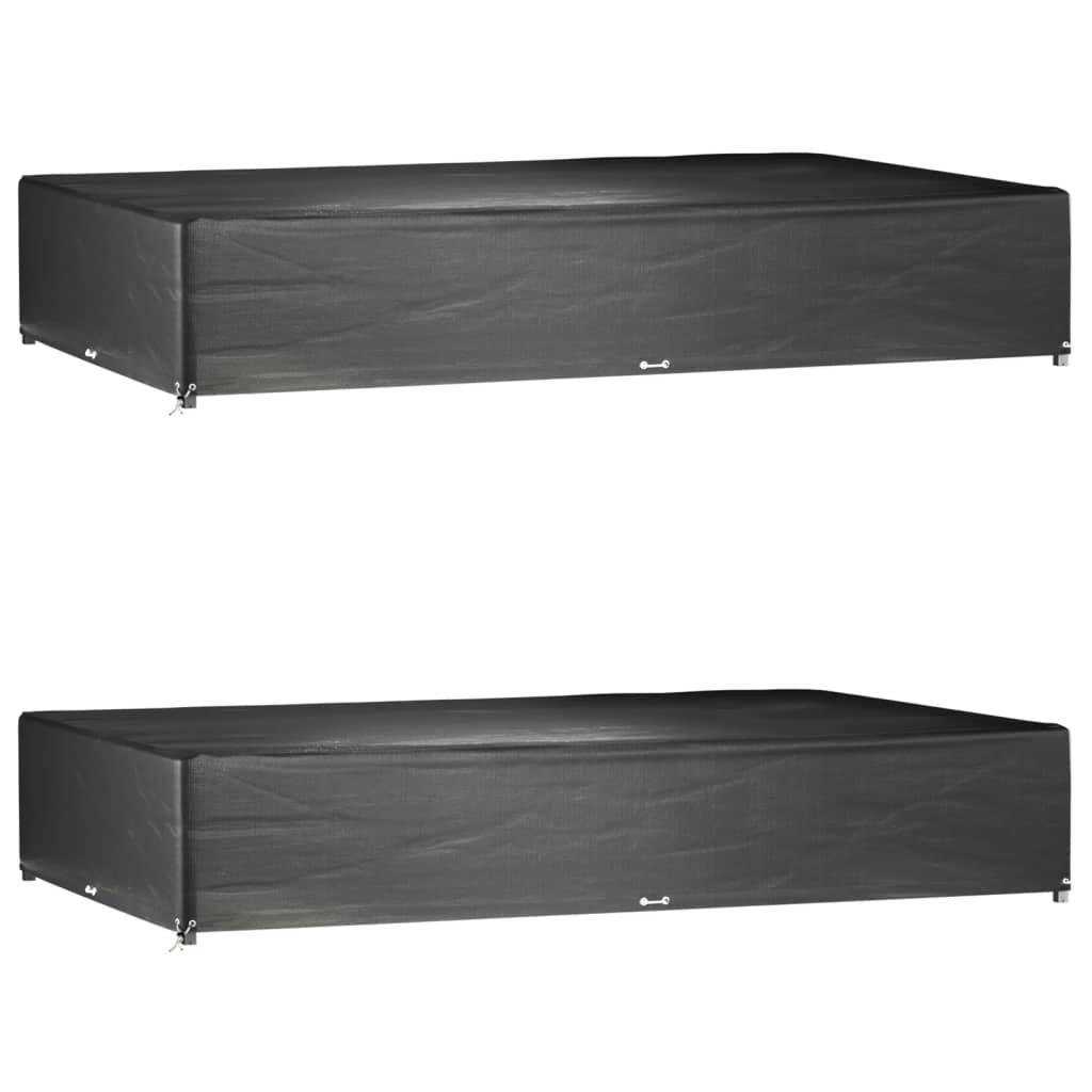 Чехлы для садовой мебели, 2 шт, 16 петель, 325x205x60 см, прямоугольные