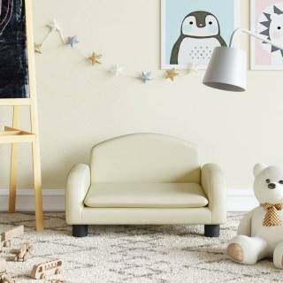 детский диван, кремовый, 50 x 40 x 30 см, искусственная кожа