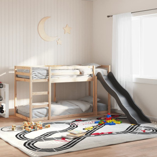 Двухъярусная кровать с горкой и лестницей, 80 x 200 см, сосна