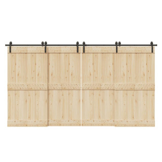 комплект аксессуаров для раздвижной двери 400 см сталь, черный