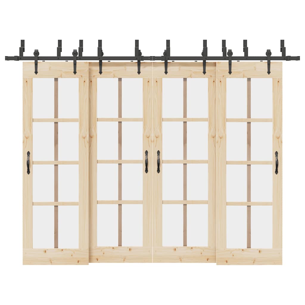 комплект аксессуаров для раздвижной двери 305 см сталь, черный