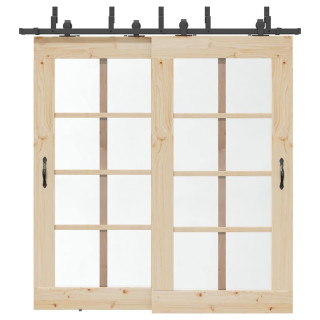 комплект аксессуаров для раздвижной двери 213,5 см сталь, черный