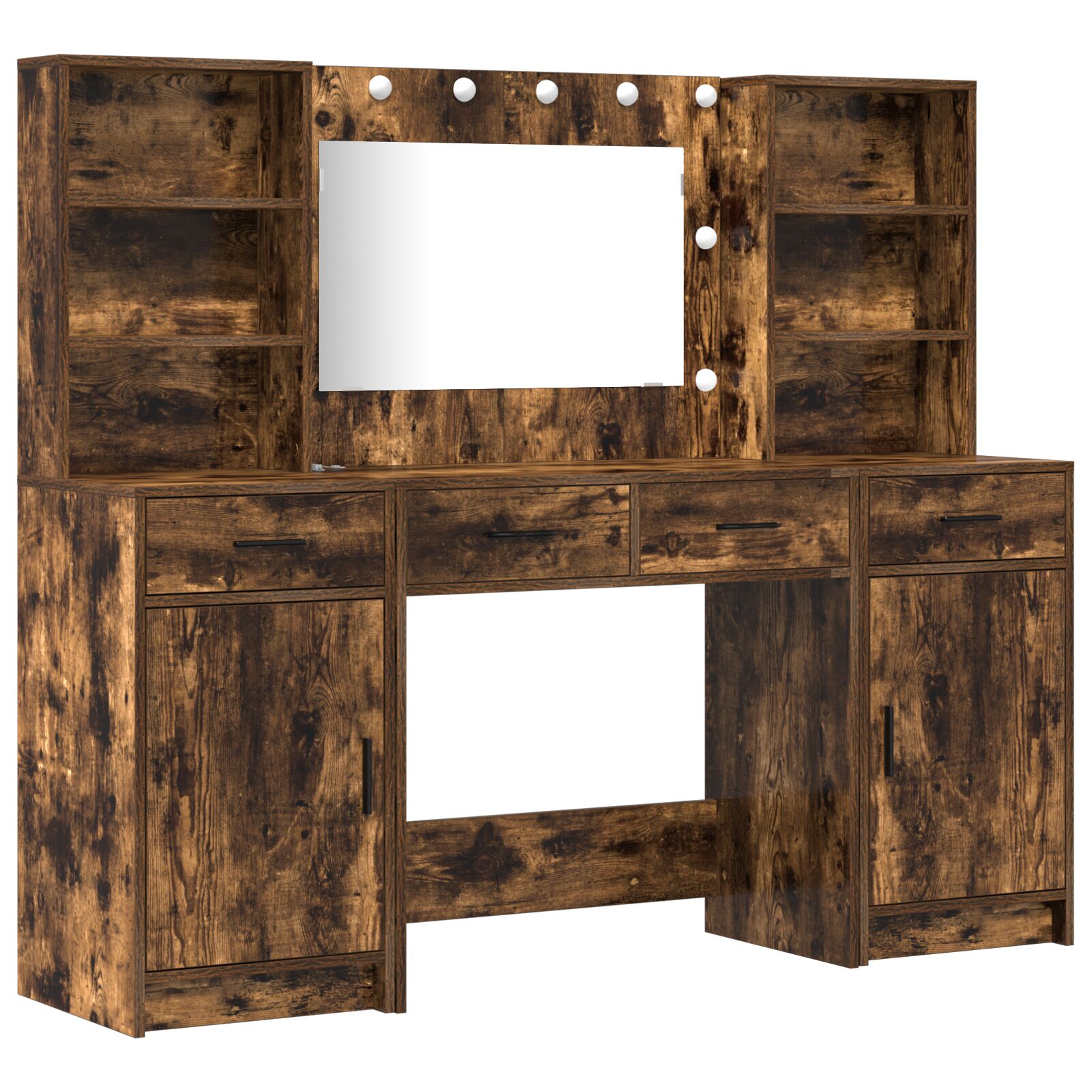 3-osaline Tualettlaua Komplekt Suitsetatud Puidust